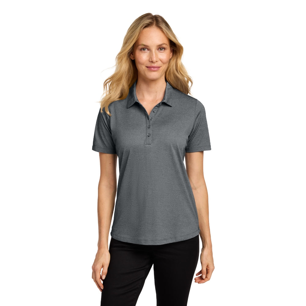 Port Authority® Women's Fine Pique Blend Polo - Charcoal Heather