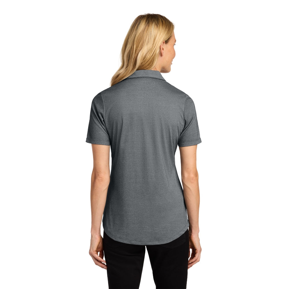 Port Authority® Women's Fine Pique Blend Polo - Charcoal Heather
