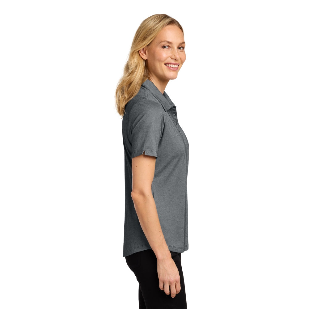 Port Authority® Women's Fine Pique Blend Polo - Charcoal Heather