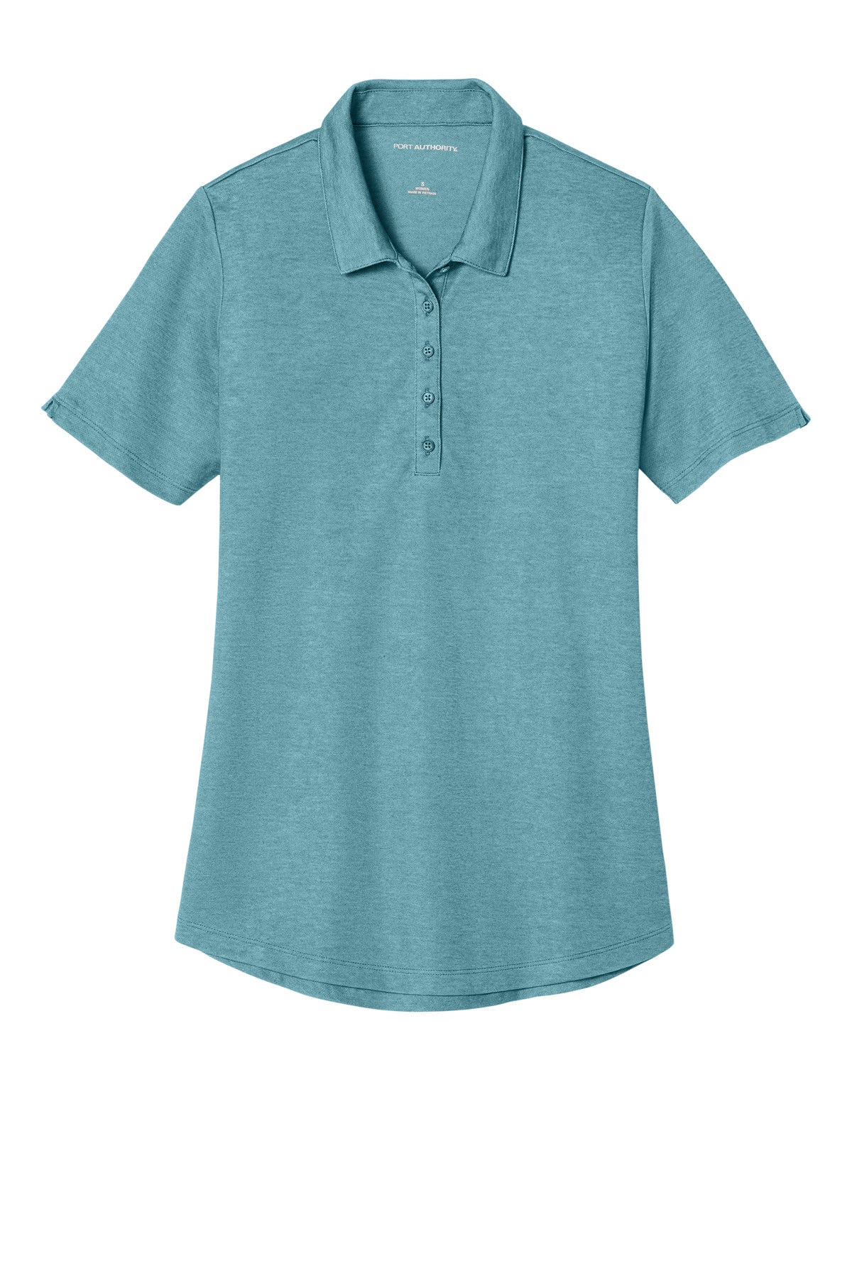Port Authority® Women's Fine Pique Blend Polo - Dark Teal Heather