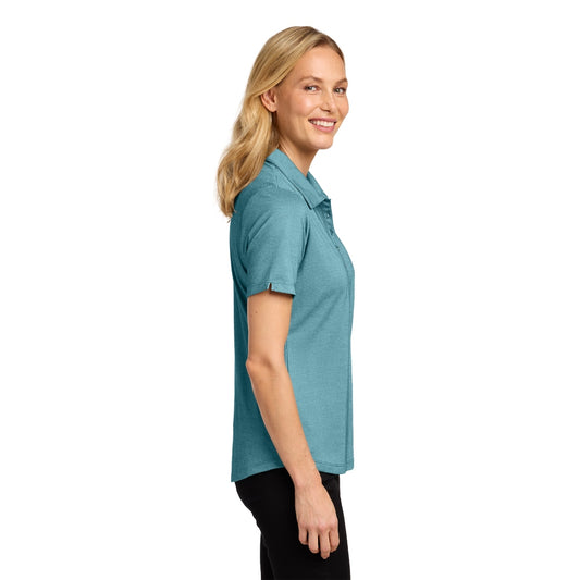 Port Authority® Women's Fine Pique Blend Polo - Dark Teal Heather