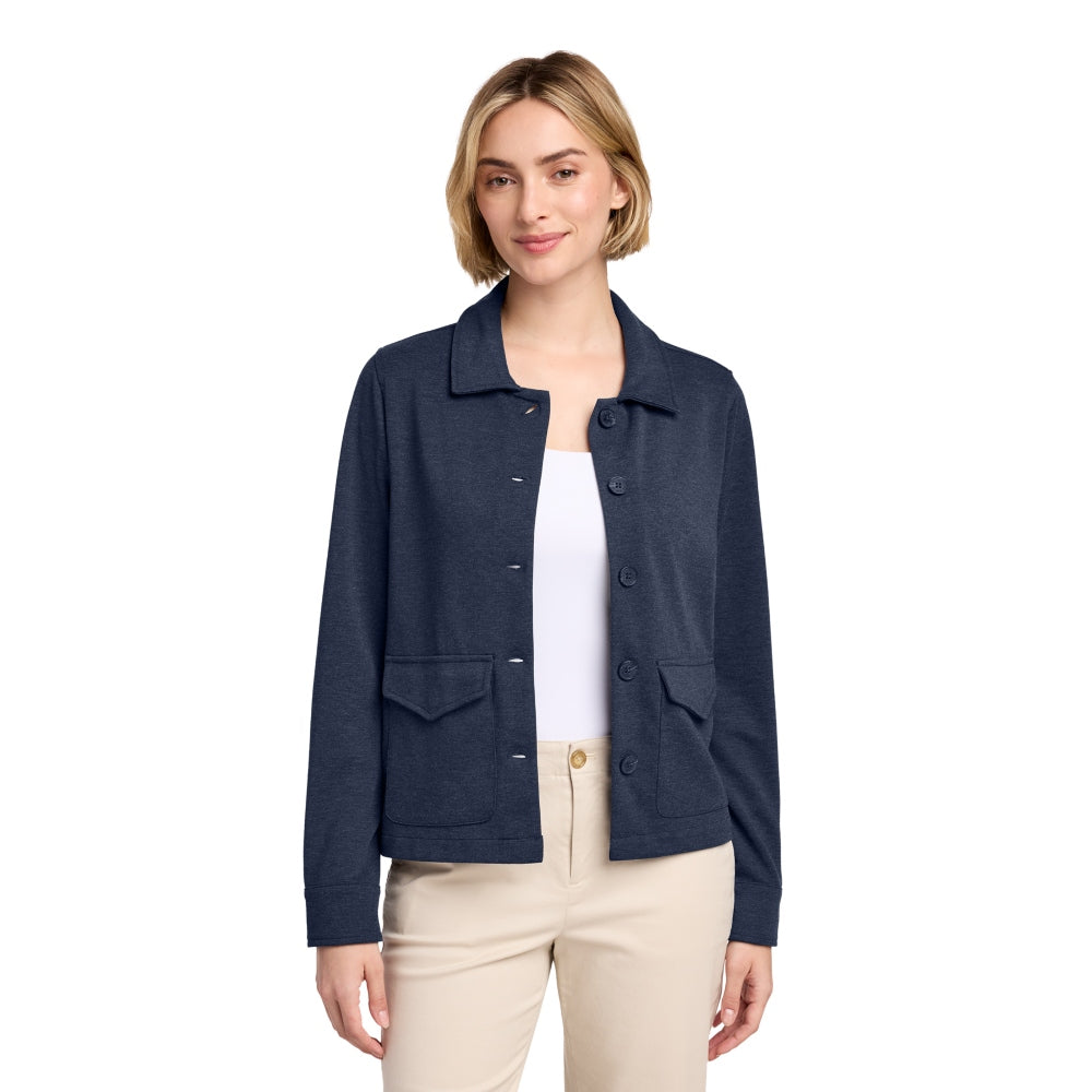 Brooks Brothers® Women’s Mid-Layer Stretch Button Jacket - Navy Blazer Heather