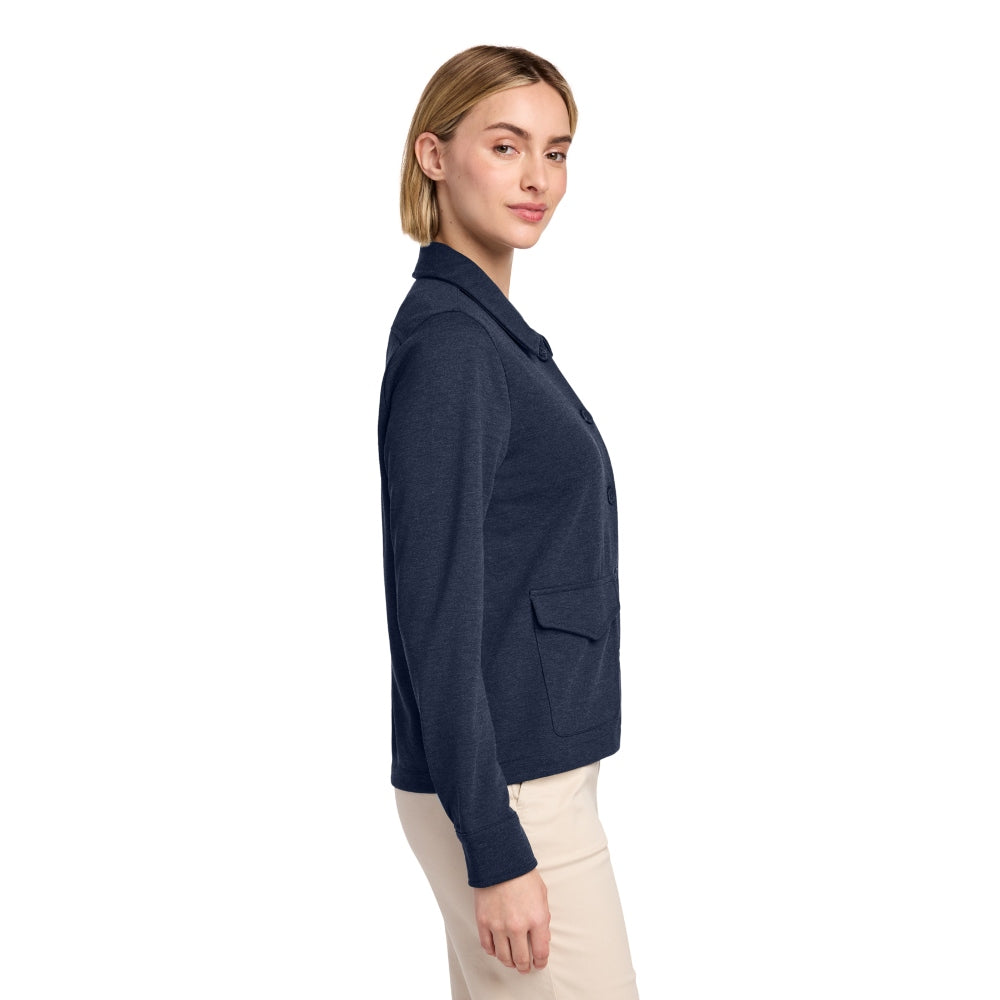 Brooks Brothers® Women’s Mid-Layer Stretch Button Jacket - Navy Blazer Heather