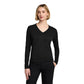 Brooks Brothers® Women’s Cotton Stretch V-Neck Sweater - Deep Black