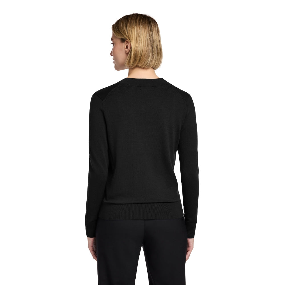 Brooks Brothers® Women’s Cotton Stretch V-Neck Sweater - Deep Black