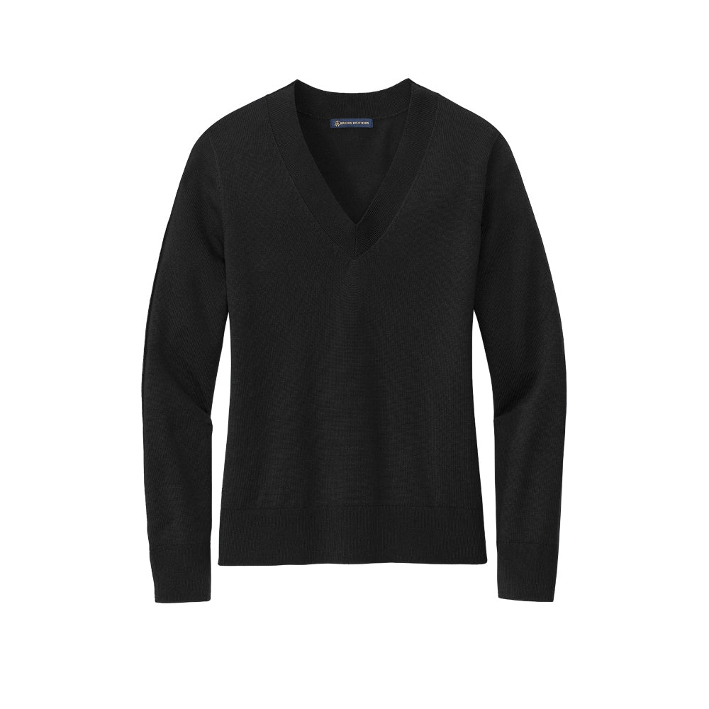 Brooks Brothers® Women’s Cotton Stretch V-Neck Sweater - Deep Black