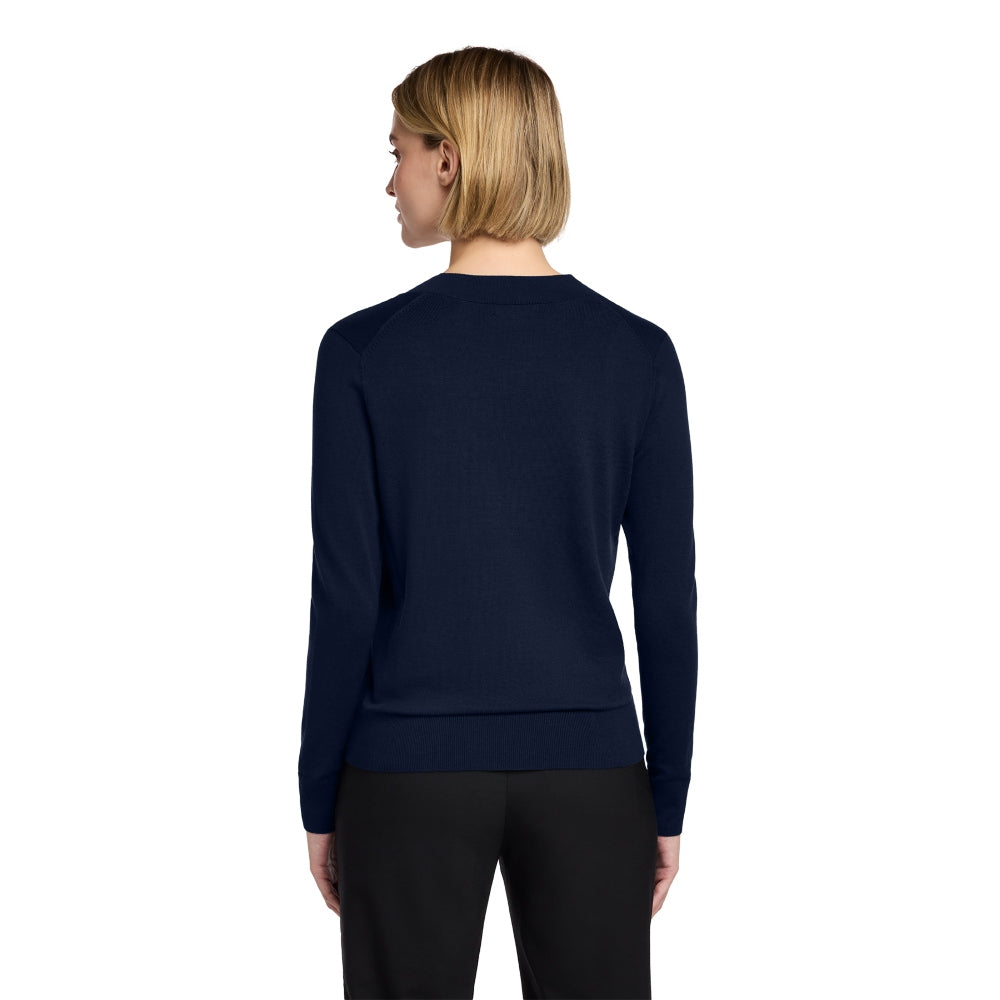 Brooks Brothers® Women’s Cotton Stretch V-Neck Sweater - Navy Blazer