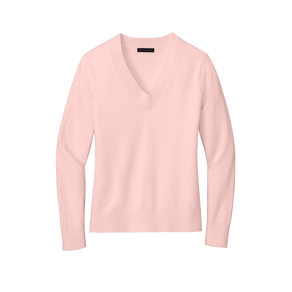 Brooks Brothers® Women’s Cotton Stretch V-Neck Sweater - Pearl Pink