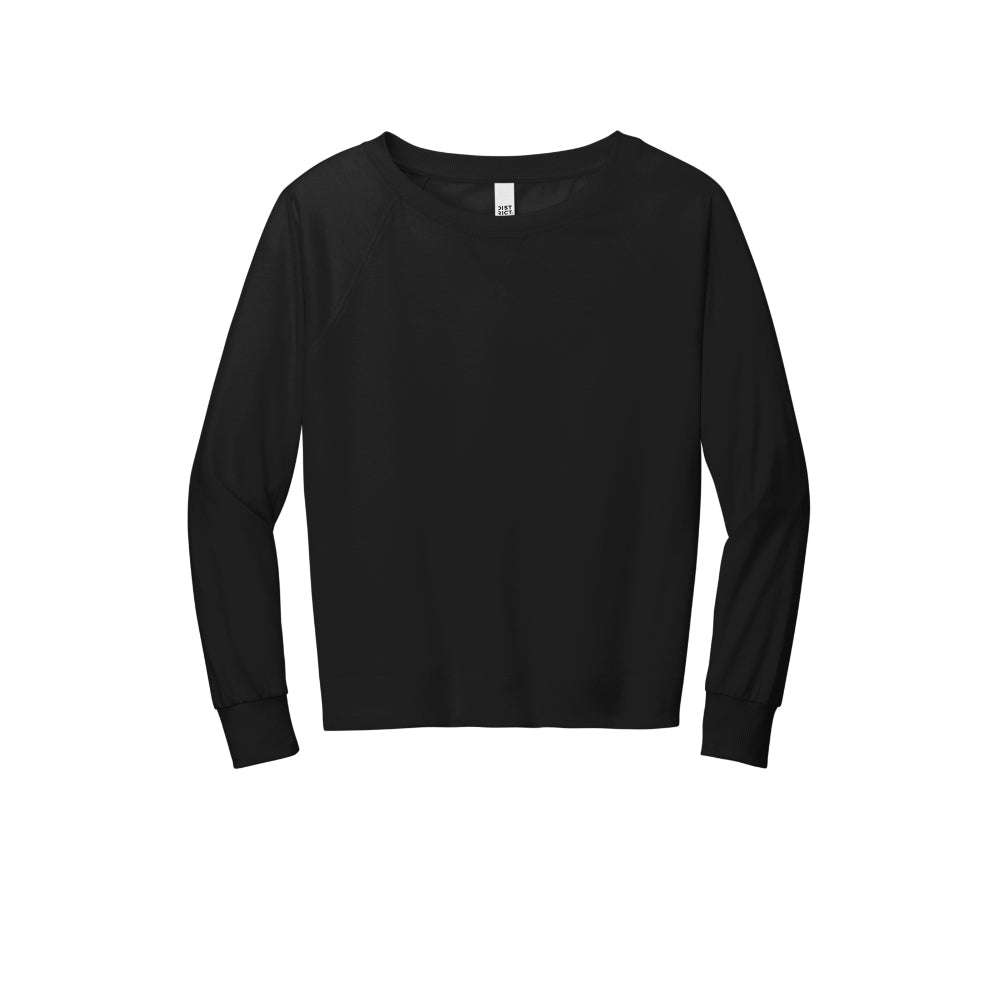District® Women’s Featherweight French Terry™ Long Sleeve Crewneck - Black