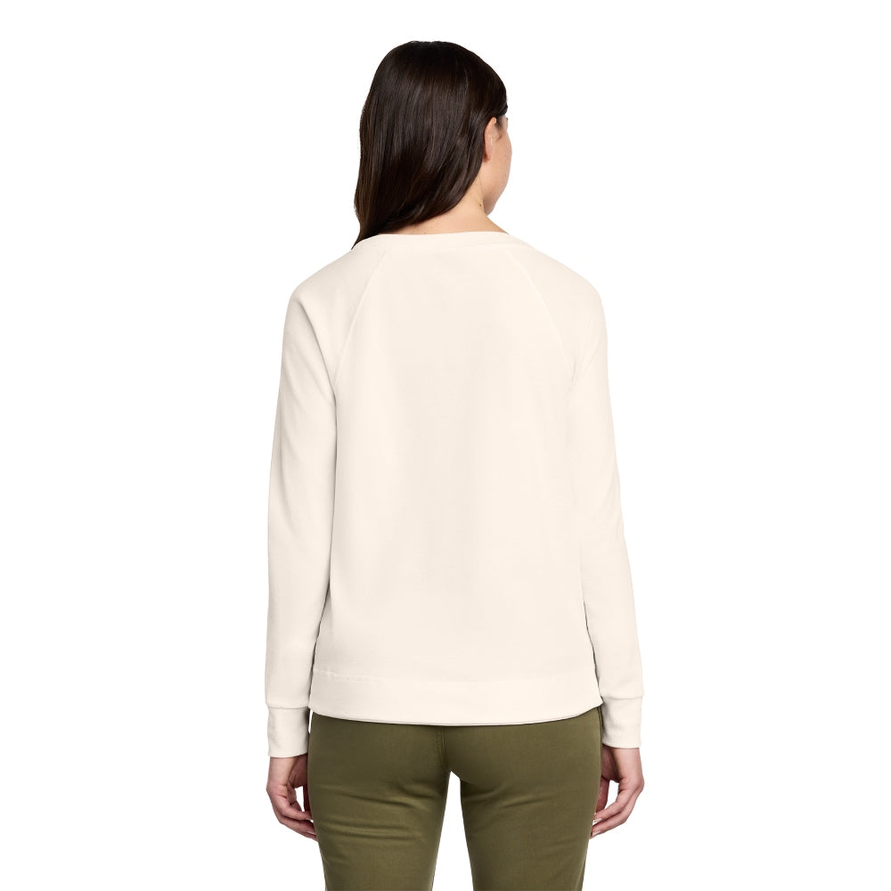 District® Women’s Featherweight French Terry™ Long Sleeve Crewneck - Gardenia