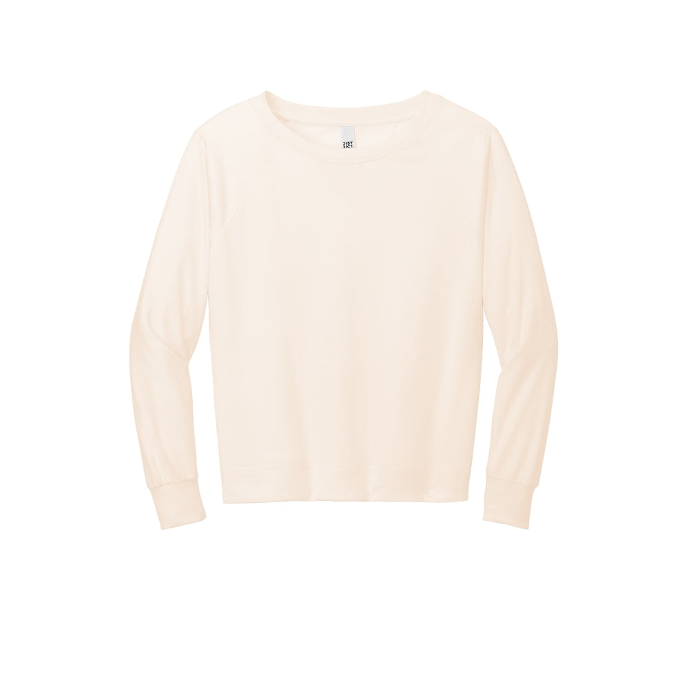 District® Women’s Featherweight French Terry™ Long Sleeve Crewneck - Gardenia