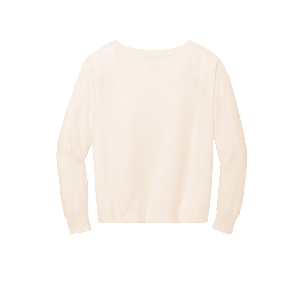 District® Women’s Featherweight French Terry™ Long Sleeve Crewneck - Gardenia