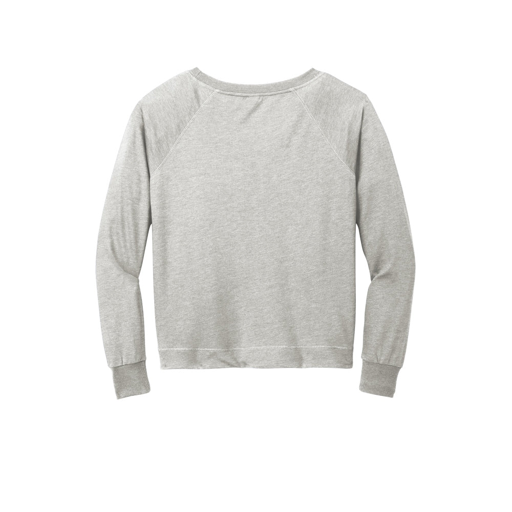 District® Women’s Featherweight French Terry™ Long Sleeve Crewneck - Light Heather Grey