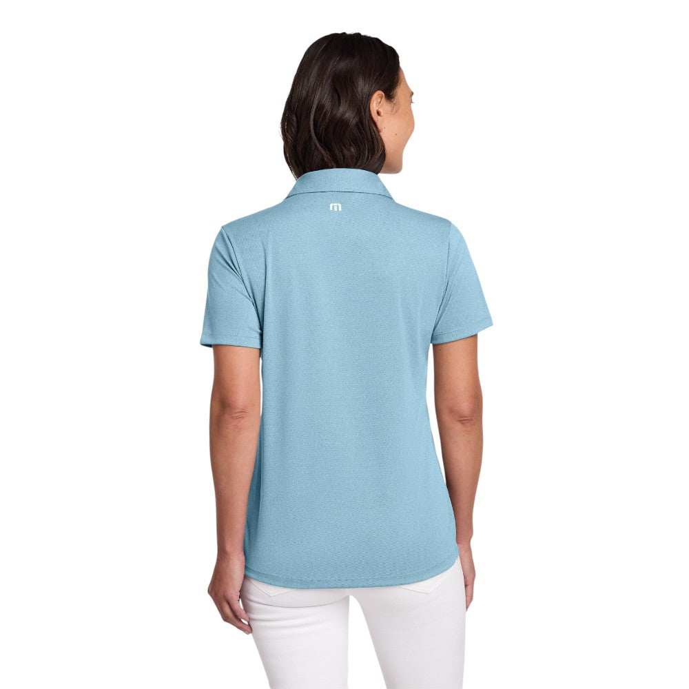 TravisMathew Women's Coto Performance Polo - Brilliant Blue Heather