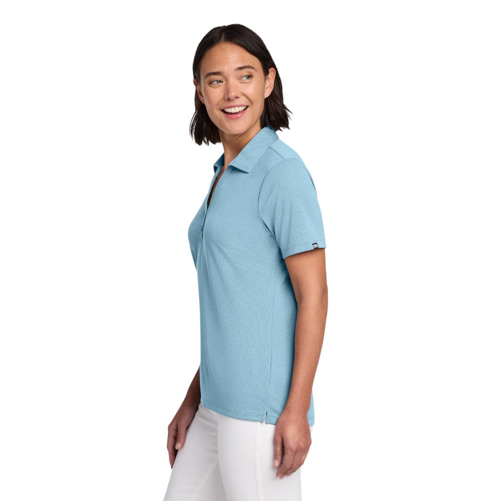 TravisMathew Women's Coto Performance Polo - Brilliant Blue Heather