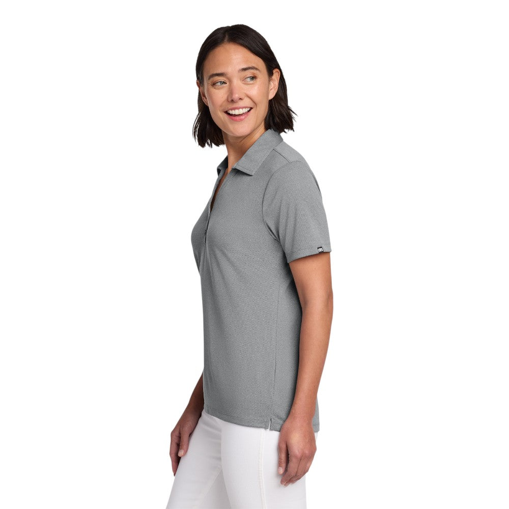 TravisMathew Women's Coto Performance Polo - Quiet Shade Grey Heather