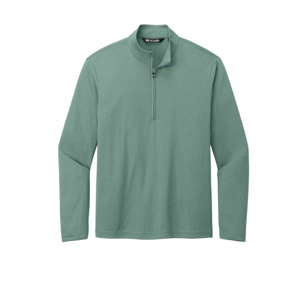 TravisMathew Coto Performance 1/4-Zip - Beryl Green Heather