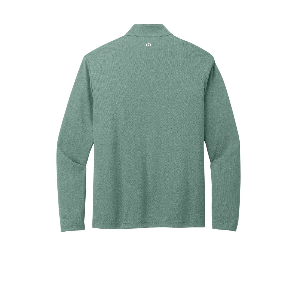 TravisMathew Coto Performance 1/4-Zip - Beryl Green Heather