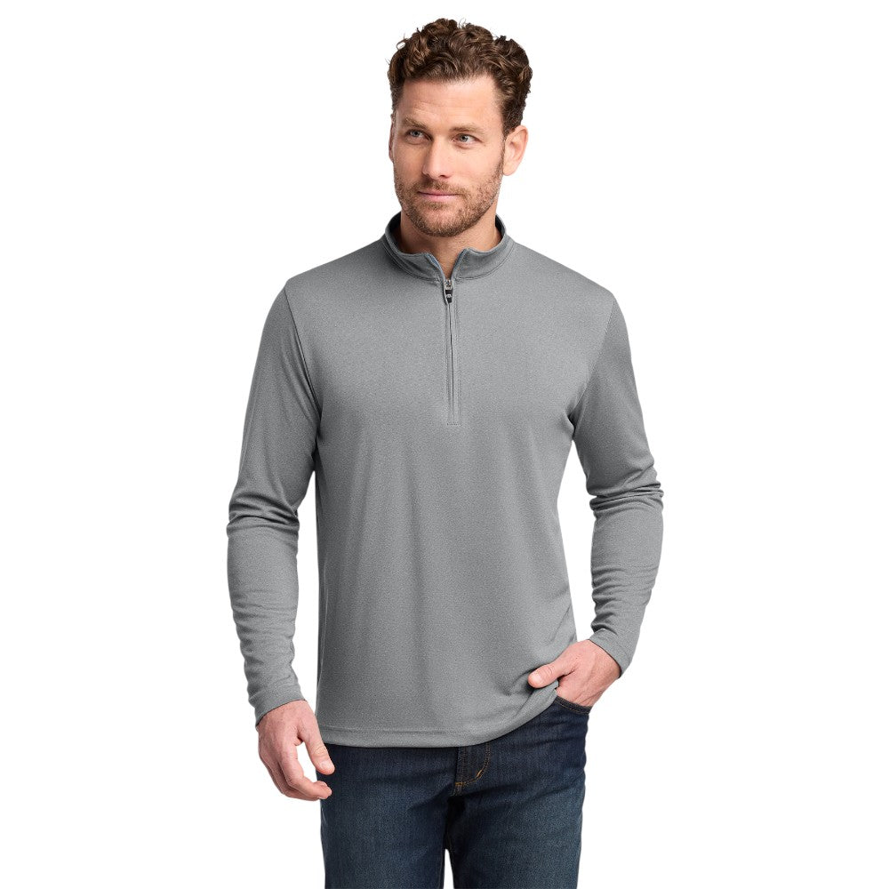 TravisMathew Coto Performance 1/4-Zip - Quiet Shade Grey Heather