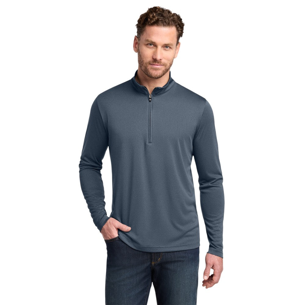TravisMathew Coto Performance 1/4-Zip - Vintage Indigo/Black