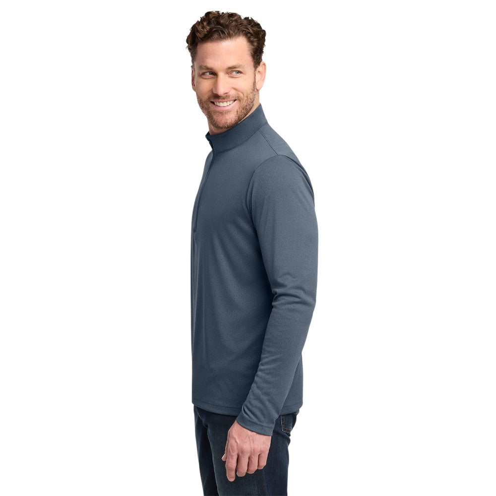 TravisMathew Coto Performance 1/4-Zip - Vintage Indigo/Black
