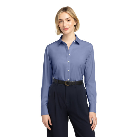 Brooks Brothers® Women’s Wrinkle-Free Stretch Pinpoint Shirt - Cobalt Blue