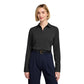 Brooks Brothers® Women’s Full-Button Satin Blouse - Deep Black