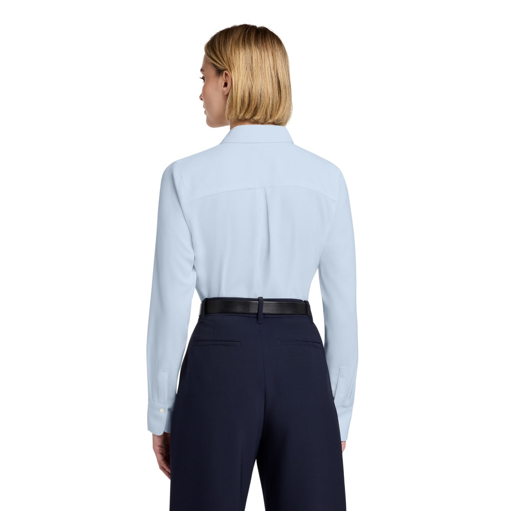 Brooks Brothers® Women’s Full-Button Satin Blouse - Heritage Blue