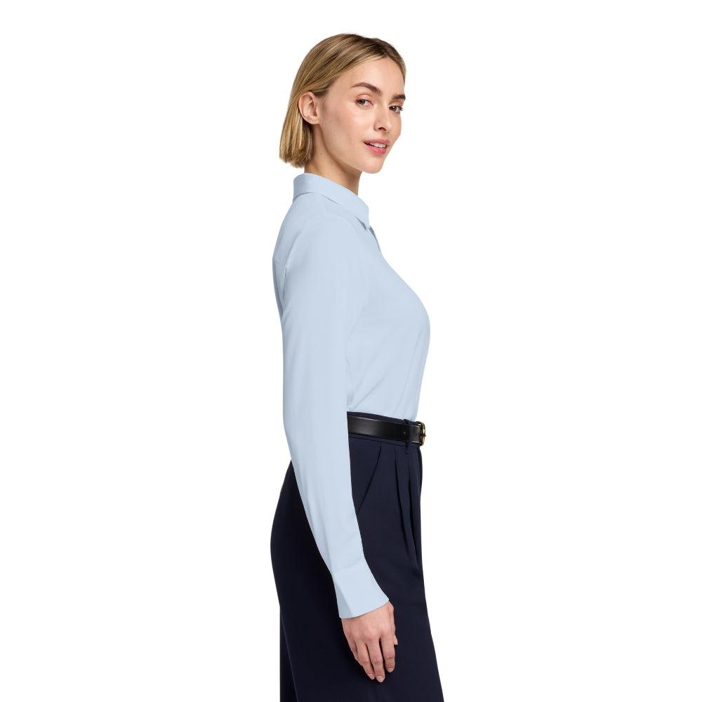 Brooks Brothers® Women’s Full-Button Satin Blouse - Heritage Blue