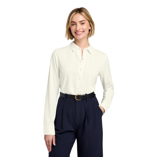 Brooks Brothers® Women’s Full-Button Satin Blouse - Off White