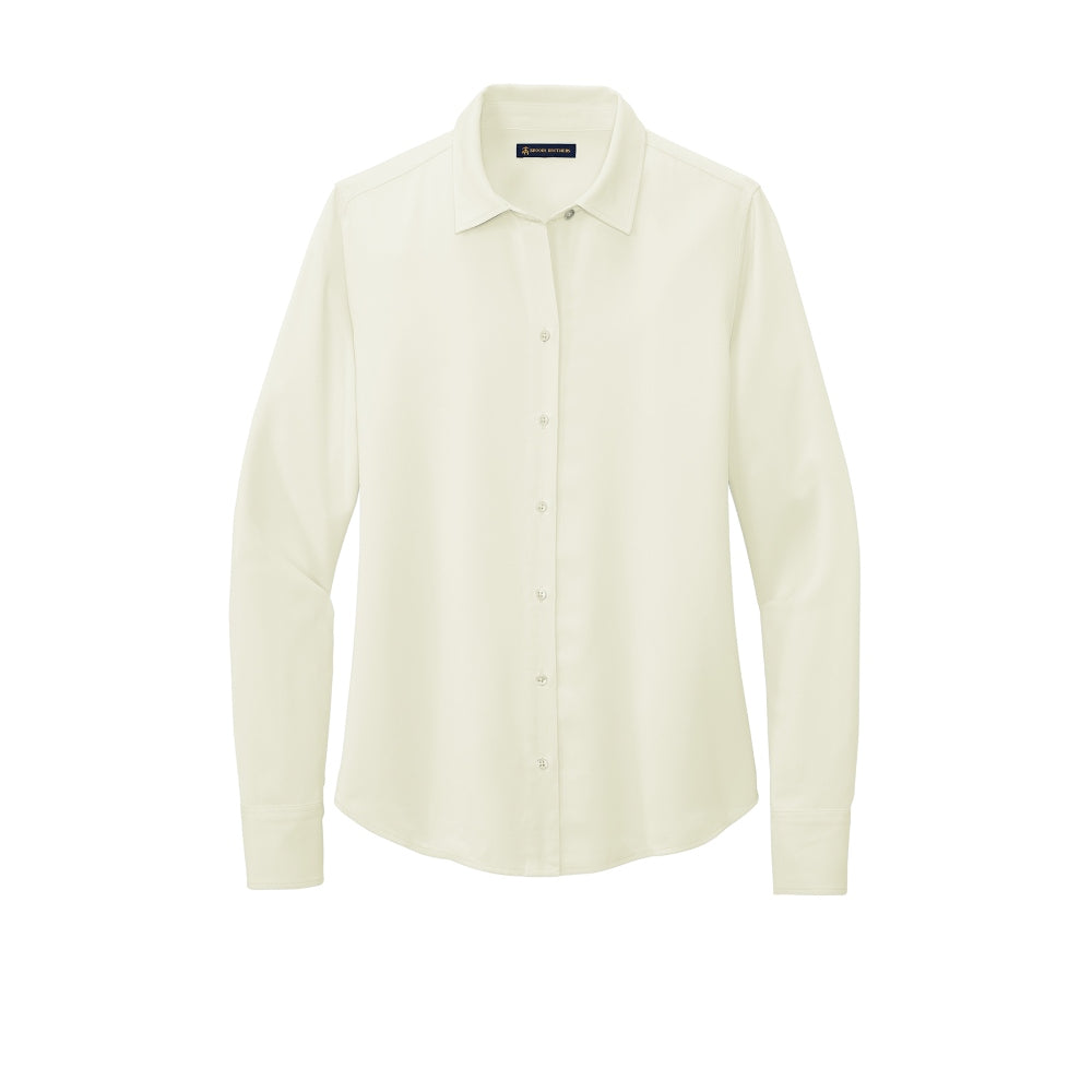 Brooks Brothers® Women’s Full-Button Satin Blouse - Off White