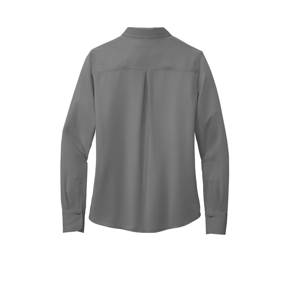 Brooks Brothers® Women’s Full-Button Satin Blouse - Shadow Grey