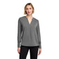 Brooks Brothers® Women’s Open-Neck Satin Blouse - Shadow Grey