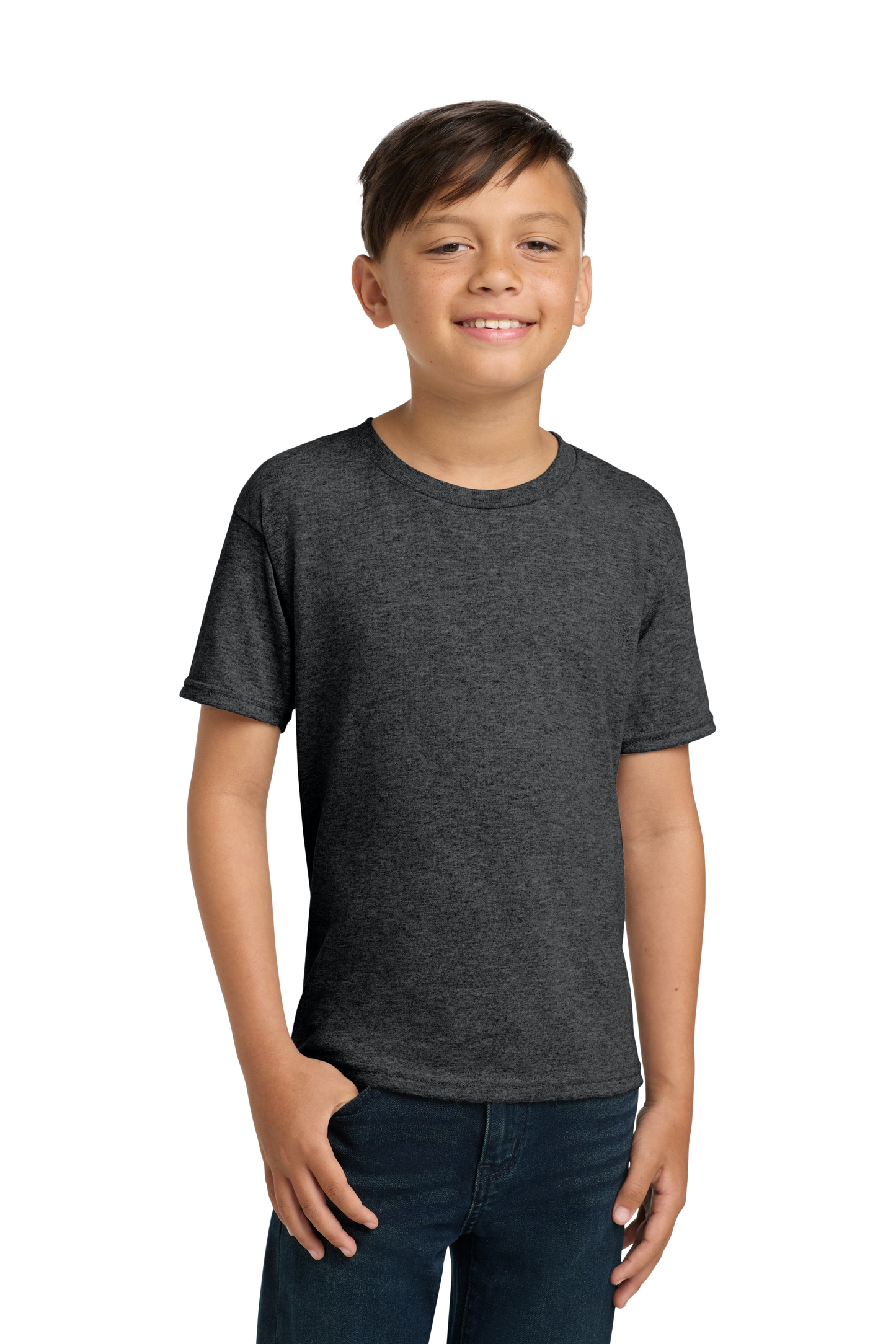 Jerzees® - Youth Dri-Power® 50/50 Cotton/Poly T-Shirt - Black Heather