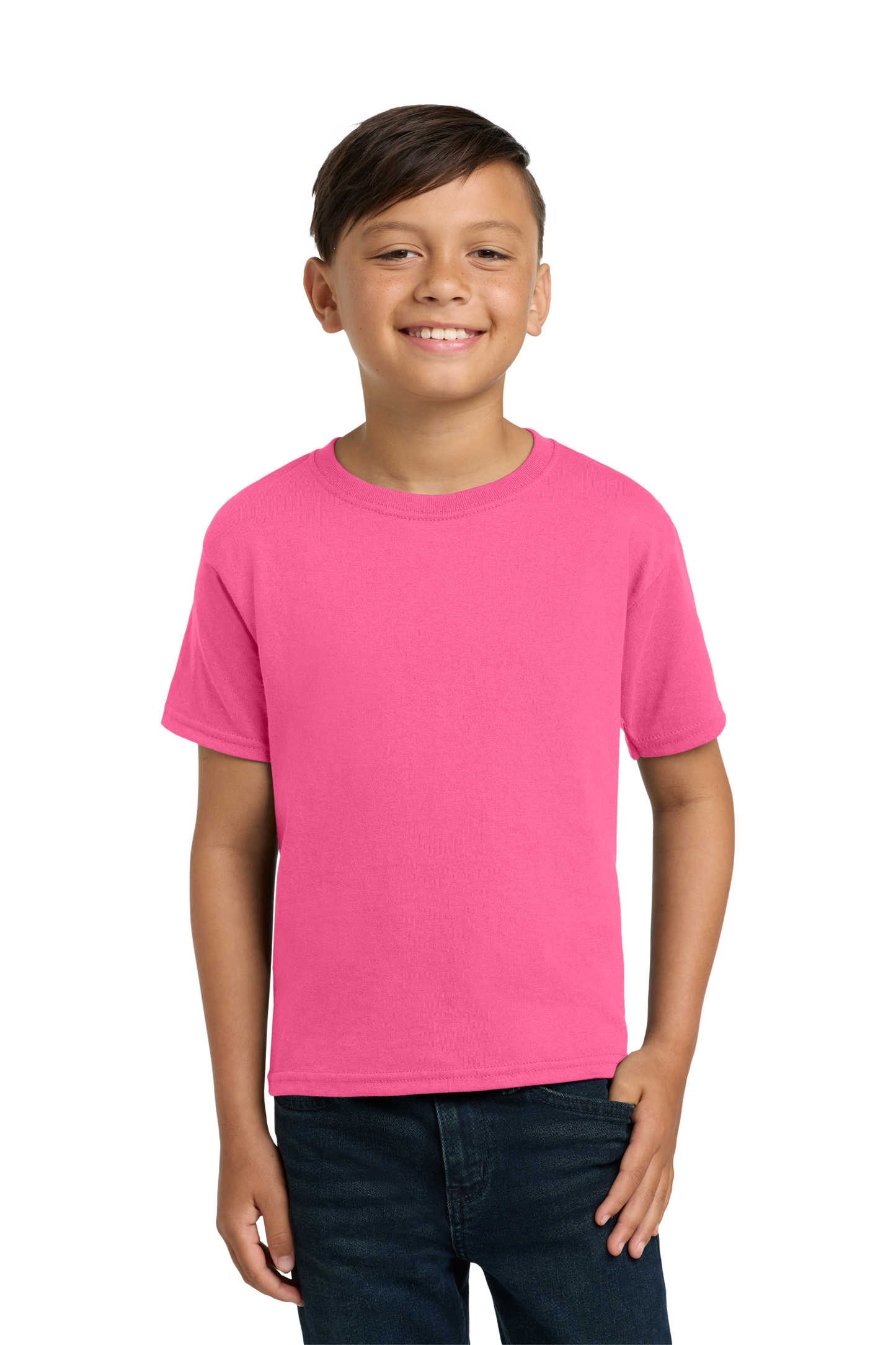 Jerzees® - Youth Dri-Power® 50/50 Cotton/Poly T-Shirt - Neon Pink
