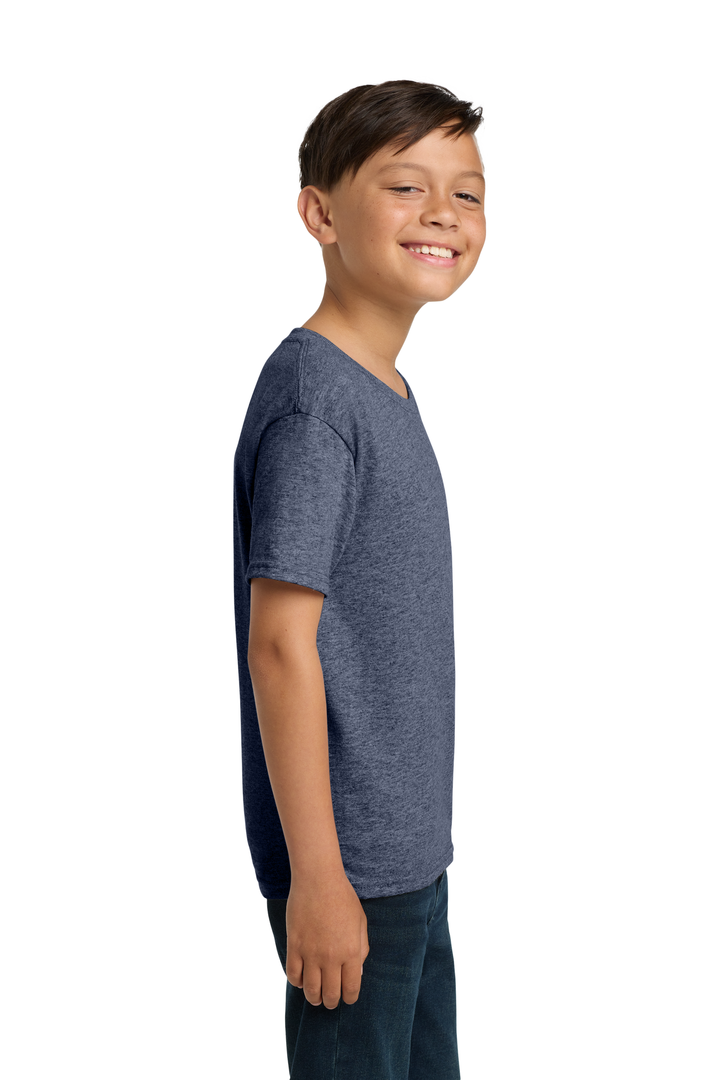 Jerzees® - Youth Dri-Power® 50/50 Cotton/Poly T-Shirt - Vintage Heather Navy