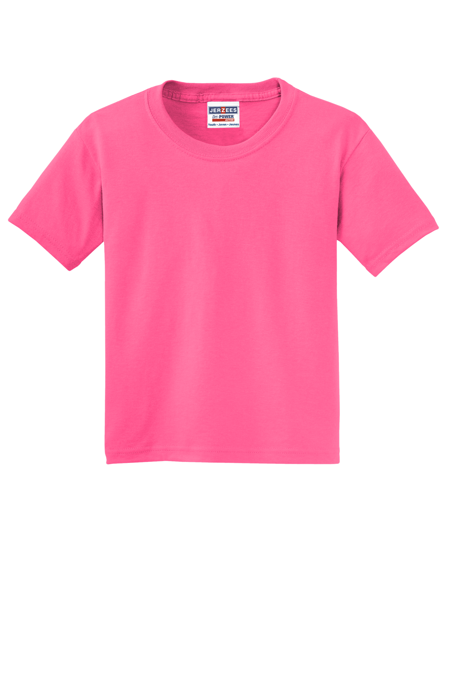 Jerzees® - Youth Dri-Power® 50/50 Cotton/Poly T-Shirt - Neon Pink