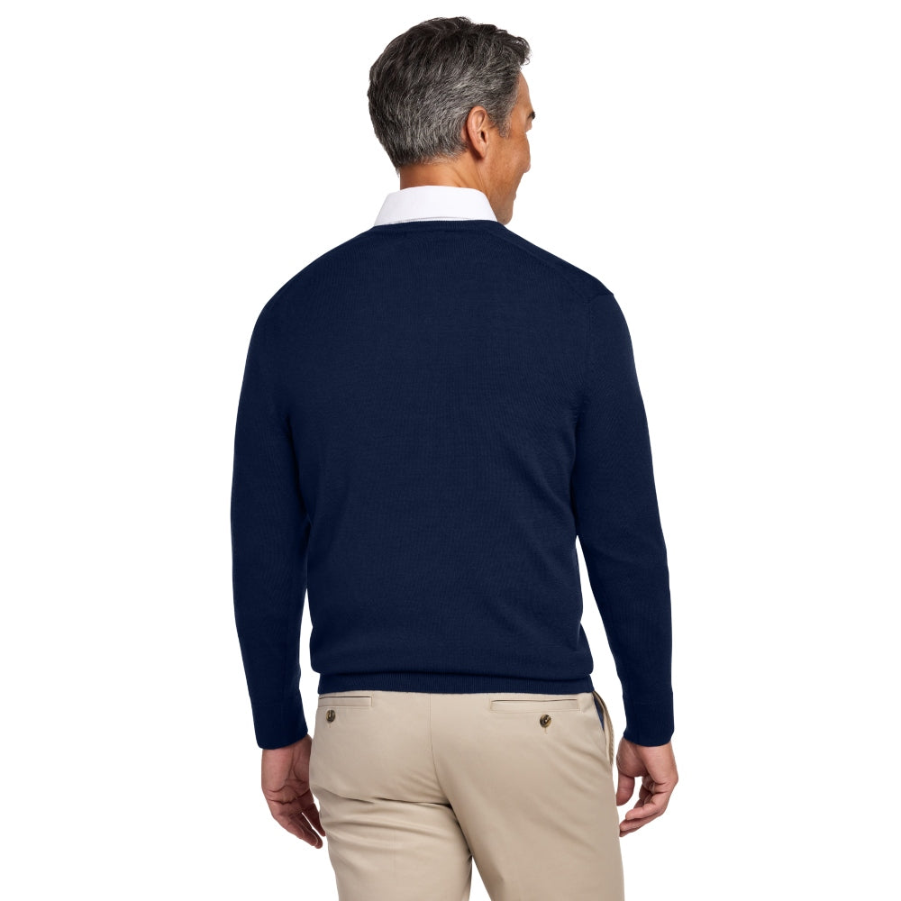 Brooks Brothers® Washable Merino V-Neck Sweater - Navy Blazer