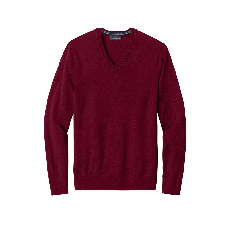 Brooks Brothers® Washable Merino V-Neck Sweater - Vintage Port