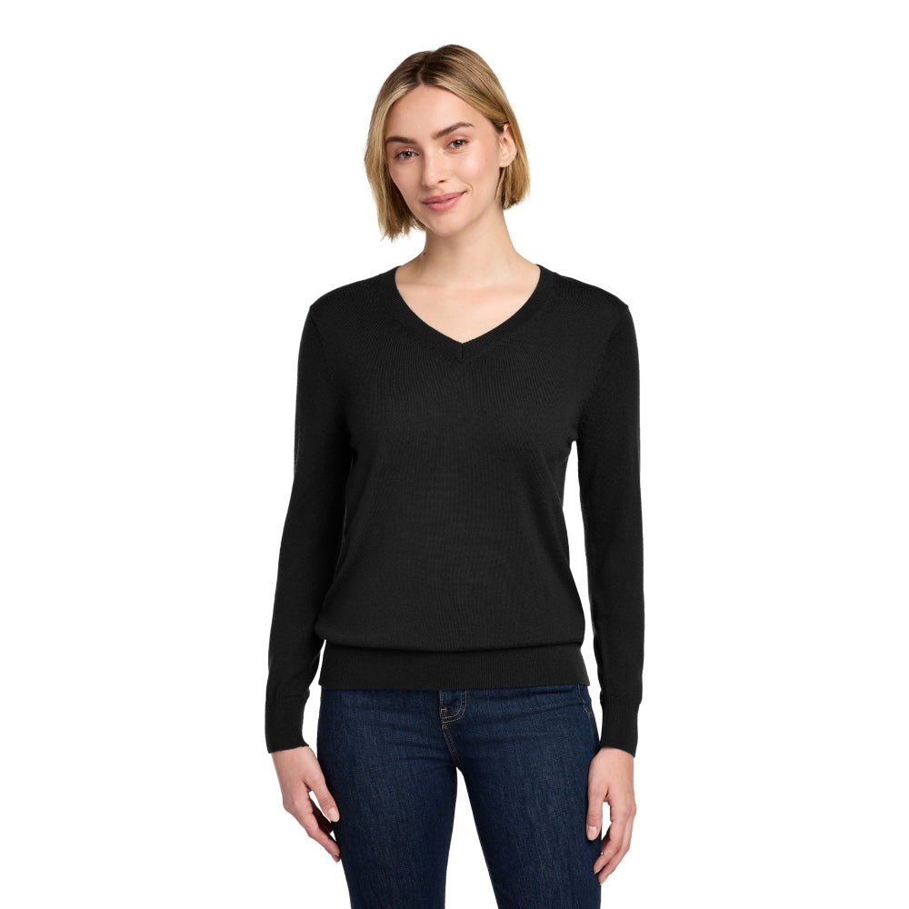 Brooks Brothers® Women’s Washable Merino V-Neck Sweater - Deep Black