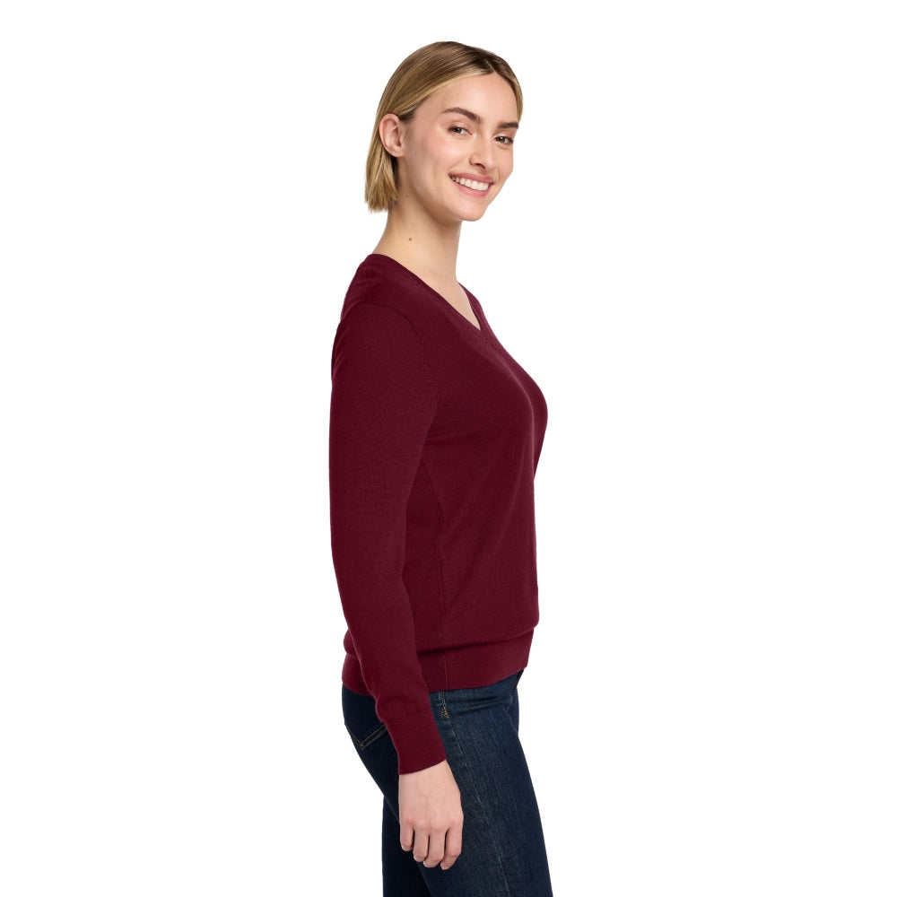 Brooks Brothers® Women’s Washable Merino V-Neck Sweater - Vintage Port
