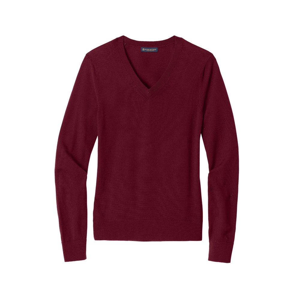 Brooks Brothers® Women’s Washable Merino V-Neck Sweater - Vintage Port