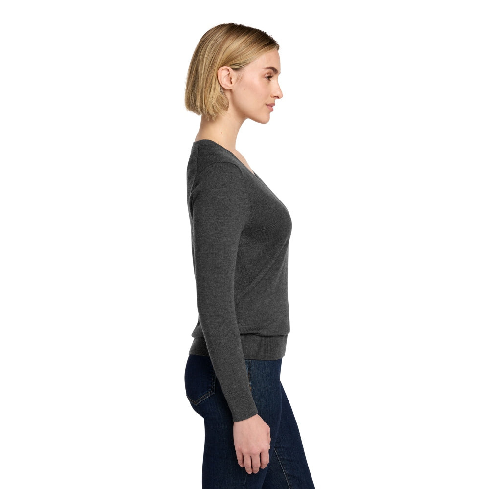 Brooks Brothers® Women’s Washable Merino V-Neck Sweater - Windsor Grey Heather