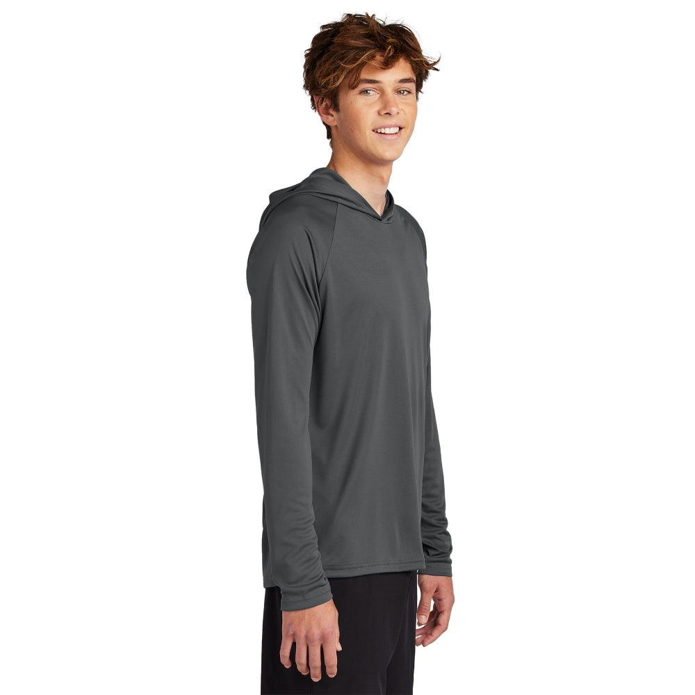 Port & Co™ Performance Pullover Hooded Tee - Charcoal