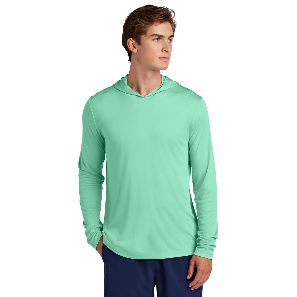 Sport-Tek® Posi-UV® Pro Long Sleeve Hoodie - Bright Seafoam