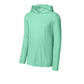 Sport-Tek® Posi-UV® Pro Long Sleeve Hoodie - Bright Seafoam