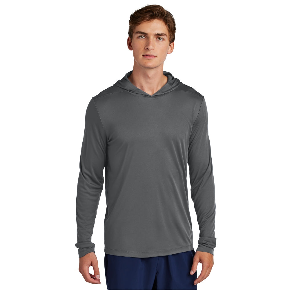 Sport-Tek® Posi-UV® Pro Long Sleeve Hoodie - Dark Smoke Grey