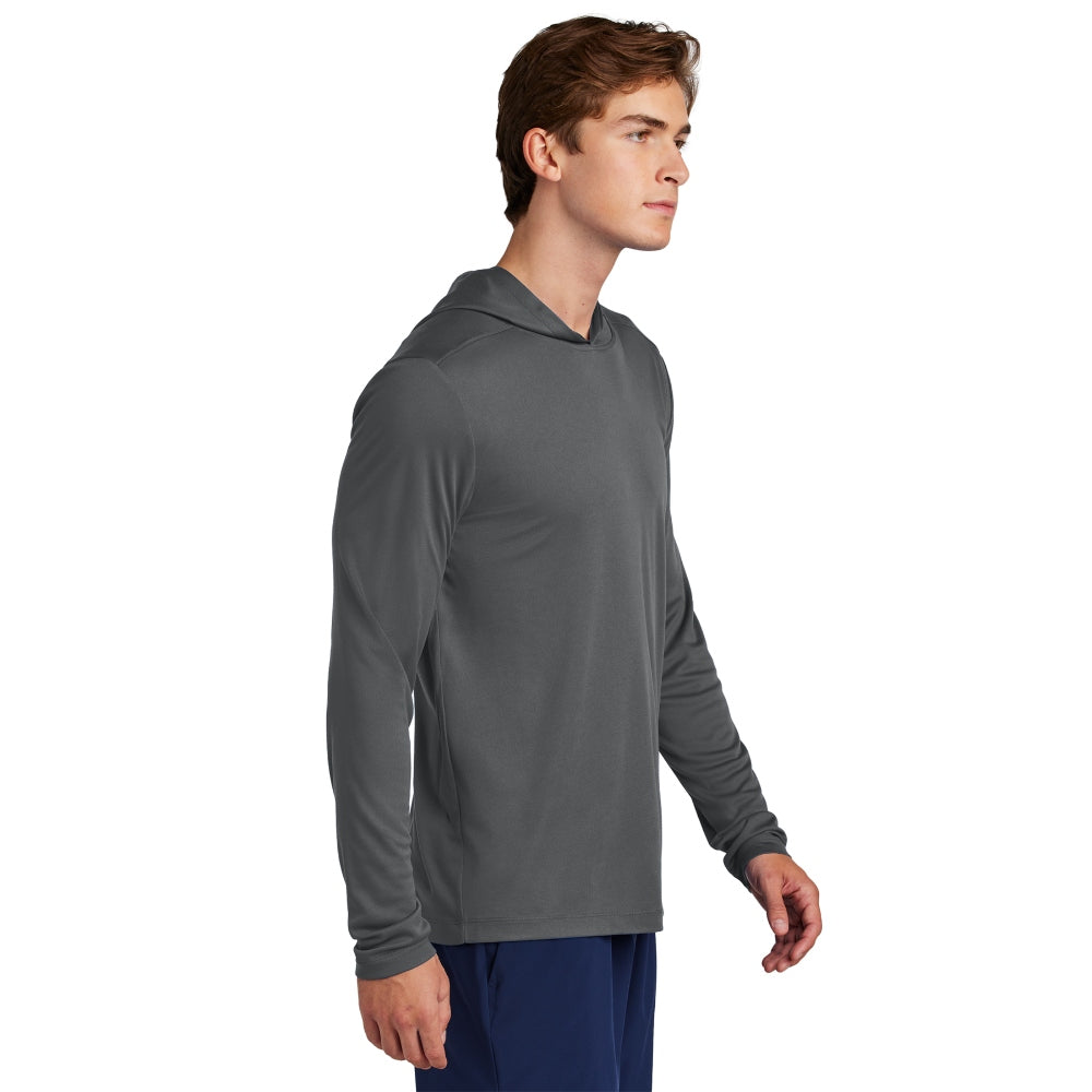 Sport-Tek® Posi-UV® Pro Long Sleeve Hoodie - Dark Smoke Grey
