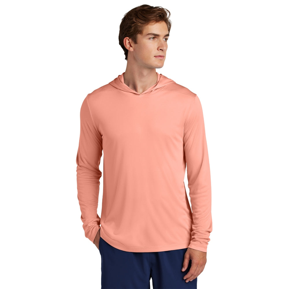Sport-Tek® Posi-UV® Pro Long Sleeve Hoodie - Soft Coral