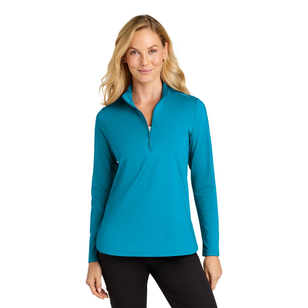 Port Authority® Ladies C-FREE® Double Knit 1/4-Zip - Parcel Blue
